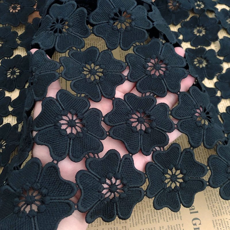 Lace Fabric Embroidered Fabric Milk Silk Polyester for Apparel Wholesa 5